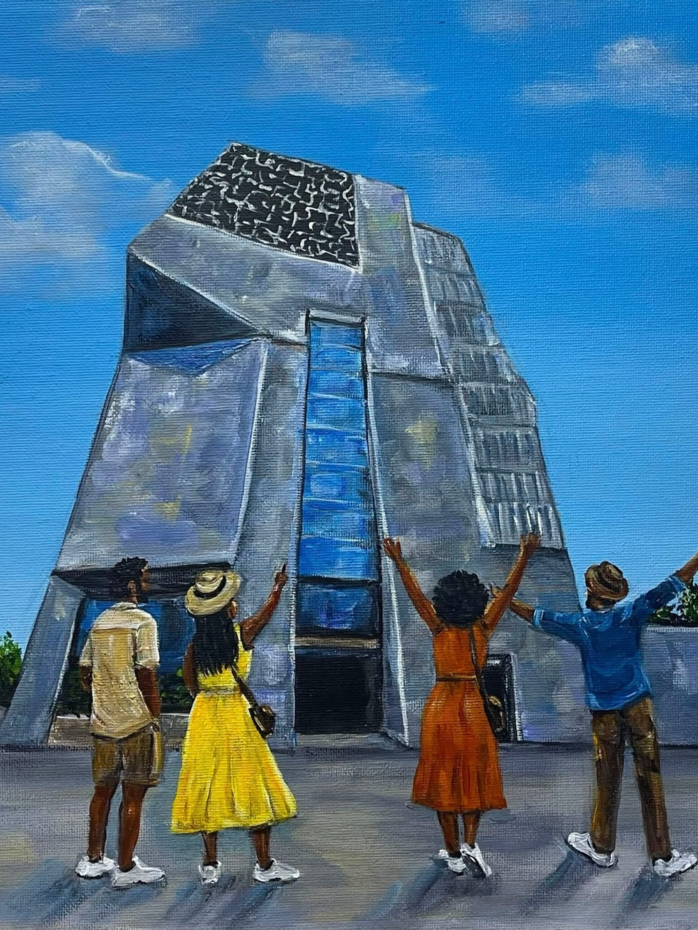 A Dream Realized
Obama Presidential Center, Acrylic, 12x12 canvas - hand painted